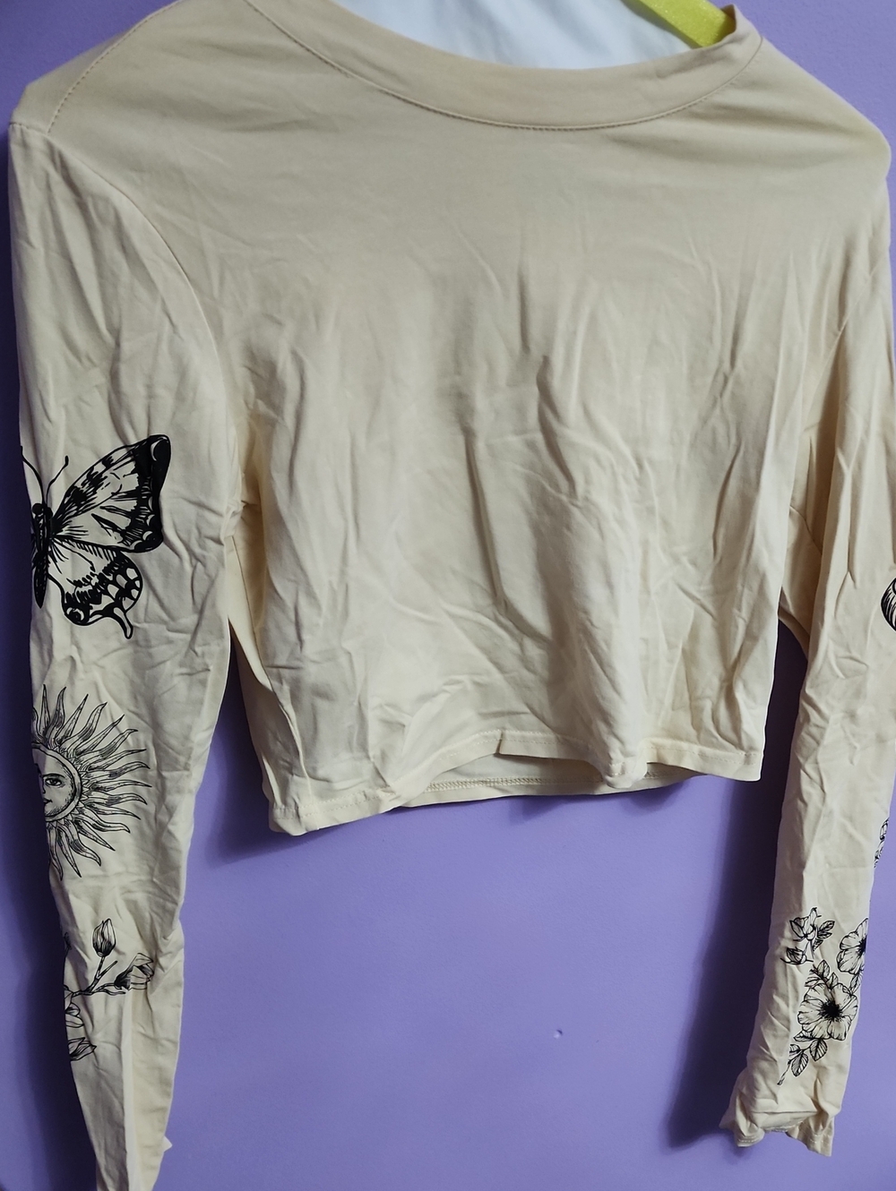 Light Yellow fake tattoo Sleeves Top